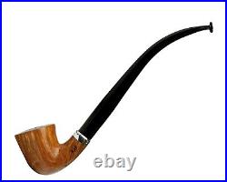 Churchwarden Pipe made of Briar Wood Dublin Smooth Bent Tobacco Smoking Bowl KAF