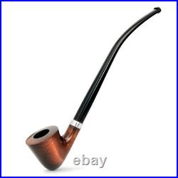 Churchwarden wooden smoking tobacco gandalf pipe set with tamper and stand