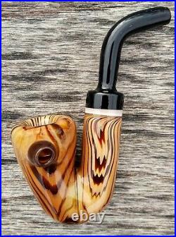 Classic Styled Briar Glass Tobacco Pipe Sherlock