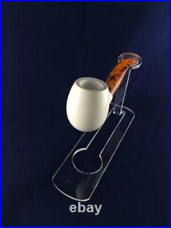 Classic smooth meerschaum pipe, Easy to smoking meerschaum pipe, Hand made