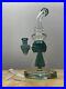 Clear_Teal_Blown_Glass_Perc_Tobacco_Water_Pipe_Bong_with_14mm_Male_Bowl_01_fhu