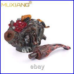 Collectable Rustic Tobacco Pipe Cumberland Stem Freehand Pipe For Collection