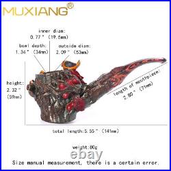 Collectable Rustic Tobacco Pipe Cumberland Stem Freehand Pipe For Collection