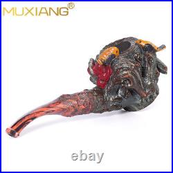 Collectable Rustic Tobacco Pipe Cumberland Stem Freehand Pipe For Collection