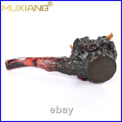 Collectable Rustic Tobacco Pipe Cumberland Stem Freehand Pipe For Collection