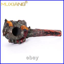 Collectable Rustic Tobacco Pipe Cumberland Stem Freehand Pipe For Collection