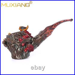 Collectable Rustic Tobacco Pipe Cumberland Stem Freehand Pipe For Collection