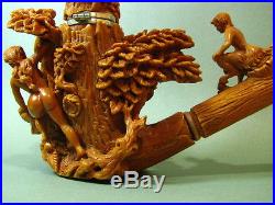 Collectible Artwork Mythological Pan (god) Meerschaum Smoking Pipe By Karahan
