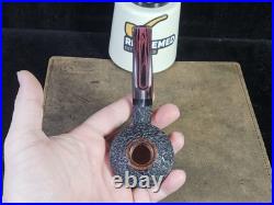Corey Abb Brown Rusticated Squat Bulldog American Tobacco Pipe