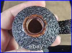 Corey Abb Brown Rusticated Squat Bulldog American Tobacco Pipe