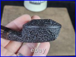 Corey Abb Brown Rusticated Squat Bulldog American Tobacco Pipe