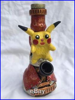 Custom Handmade Steampunk 7 Pikachu Water Pipe Glass Bubbler Smoking Pokemon