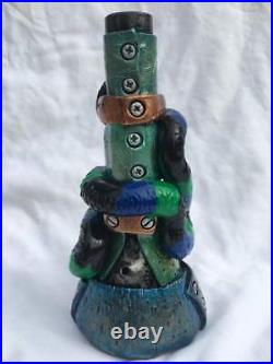 Custom Handmade Steampunk 7 Snake 3rd Eye Water Pipe Glass Bubbler Smoking Bong