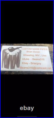 Custom made poker pipe, estate pipe, billiard pipe, brian doran, Briar Pipe