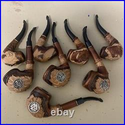 DIFFICULT HAND CARVED Handmade Wooden Tobacco Smoking Pipe for 9 mm STALIN