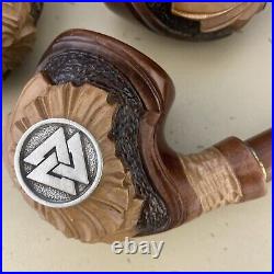 DIFFICULT HAND CARVED Handmade Wooden Tobacco Smoking Pipe for 9 mm STALIN