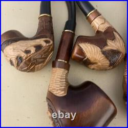 DIFFICULT HAND CARVED Handmade Wooden Tobacco Smoking Pipe for 9 mm STALIN