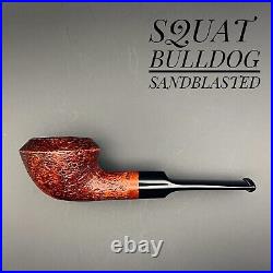 Dagner Squat Bulldog Sandblasted tobacco pipe briar new unsmoked