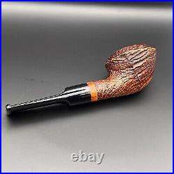 Dagner Squat Bulldog Sandblasted tobacco pipe briar new unsmoked