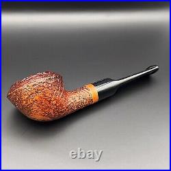 Dagner Squat Bulldog Sandblasted tobacco pipe briar new unsmoked