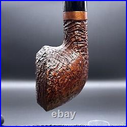 Dagner Squat Bulldog Sandblasted tobacco pipe briar new unsmoked