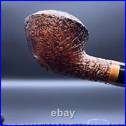 Dagner Squat Bulldog Sandblasted tobacco pipe briar new unsmoked