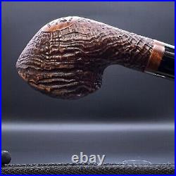 Dagner Squat Bulldog Sandblasted tobacco pipe briar new unsmoked