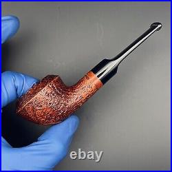 Dagner Squat Bulldog Sandblasted tobacco pipe briar new unsmoked