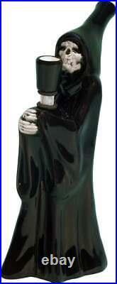 Death Grim Reaper Skull Water Hookah BLACK Ceramic Glass Tobacco Pipe #1809 USA