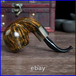 Deep Ruby High-end Brandy Briar Wooden Tobacco Smoking Pipe Cumberland Stem