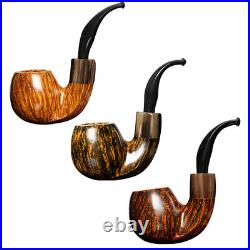 Deep Ruby High-end Brandy Briar Wooden Tobacco Smoking Pipe Cumberland Stem