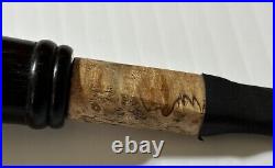 Deer antler hand carved Skull Tobacco Pipe and ring