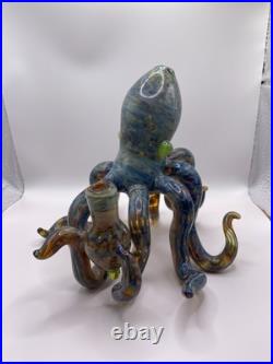 Detailed 8 Octopus Glass Blown Pipes Smoking