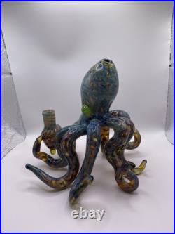 Detailed 8 Octopus Glass Blown Pipes Smoking
