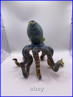 Detailed 8 Octopus Glass Blown Pipes Smoking