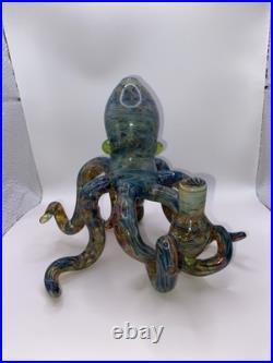 Detailed 8 Octopus Glass Blown Pipes Smoking