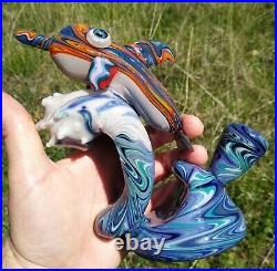 Dolphin Wave Art Sculpt Glass Tobacco Pipe Sherlock Prototype(please see desc)