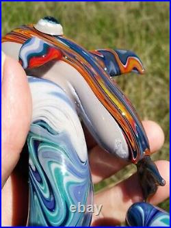 Dolphin Wave Art Sculpt Glass Tobacco Pipe Sherlock Prototype(please see desc)