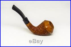 Don Carlos Rusticated Bent Horn with Smooth Top Briar Tobacco Pipe NEW IN BAG