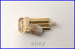Double Barrel Shaka Brass Smoking Pipe Screenless Built-In Poker Proto Pipe 2.0