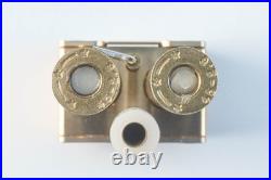 Double Barrel Shaka Brass Smoking Pipe Screenless Built-In Poker Proto Pipe 2.0