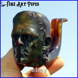 Dr. Frankenstein´s Monster Olive Wood Tobacco Pipe M-284 by Oguz Simsek