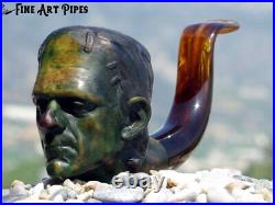 Dr. Frankenstein´s Monster Olive Wood Tobacco Pipe M-284 by Oguz Simsek