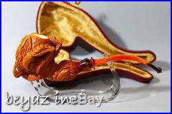 Dragon Embossed Eagle Claw Meerschaum Smoking Pipe Pfeife Pipa By Karahan