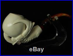 EAGLE CLAW Block Meerschaum Smoking Tobacco Pipe Pipa Pfeife + CASE AGV-2697