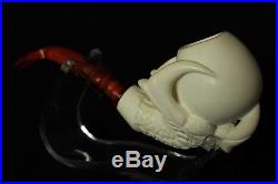 EAGLE CLAW Block Meerschaum Smoking Tobacco Pipe Pipa Pfeife + CASE AGV-2697