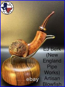 EJ Berk (New England Pipe Works) Artisan Blowfish Tobacco Pipe