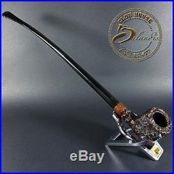 EXCLUSIVE HAND MADE CARVED BRIAR LONG smoking pipe COWHERD Churchwarden LOTR