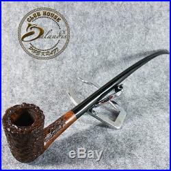 EXCLUSIVE HAND MADE CARVED BRIAR LONG smoking pipe GALHAR Churchwarden LOTR
