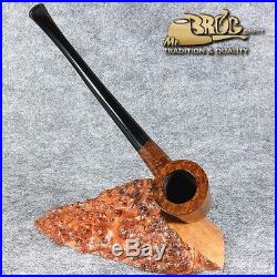 EXCLUSIVE HAND MADE SMOOTH BRIAR wood smoking pipe MT YOUNG BILBO Churchwarden